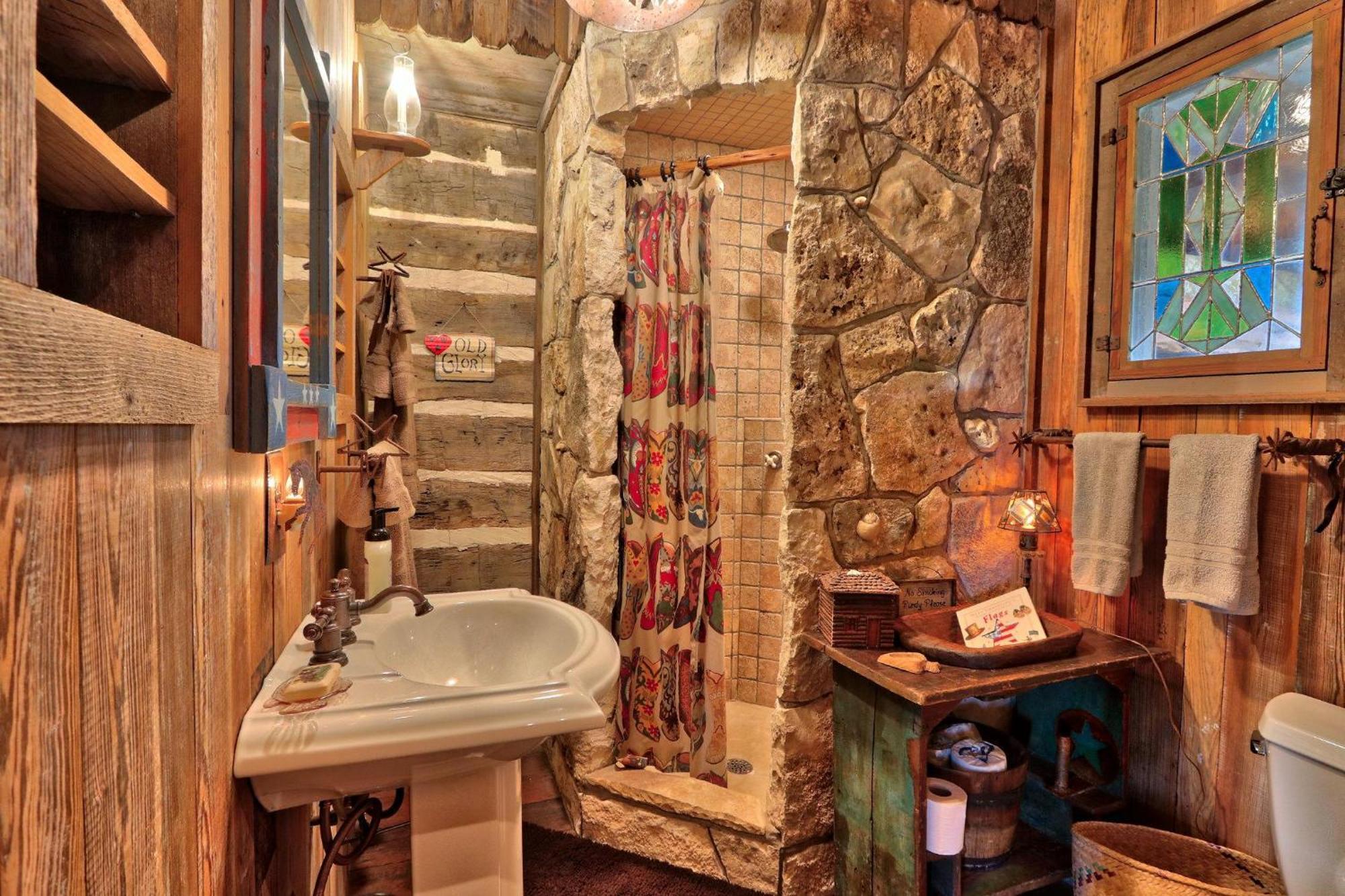 Log Cabin At Old Glory Ranch Wimberley Extérieur photo
