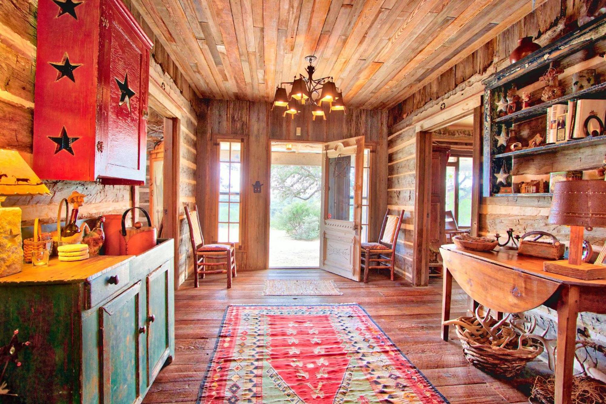 Log Cabin At Old Glory Ranch Wimberley Extérieur photo